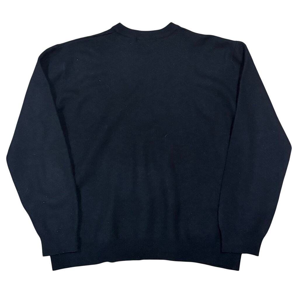 Bugatchi Uomo Men's Black Wool Silk Sweater Cashmere Crewneck Size Large Preppy - Picture 5 of 7
